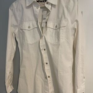 Jcrew White Western Slim fit XS shirt